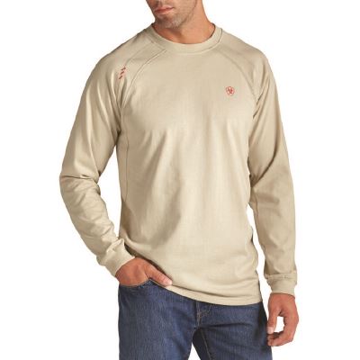 Ariat FR Work Crew - T Shirts Beige Heren - 34031-207